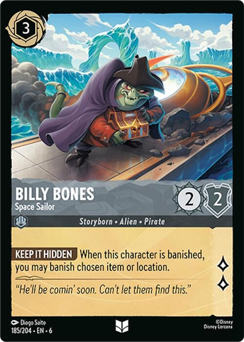 Image for Billy Bones - Space Sailor (185/204) (Azurite Sea) (6) - Disney Lorcana