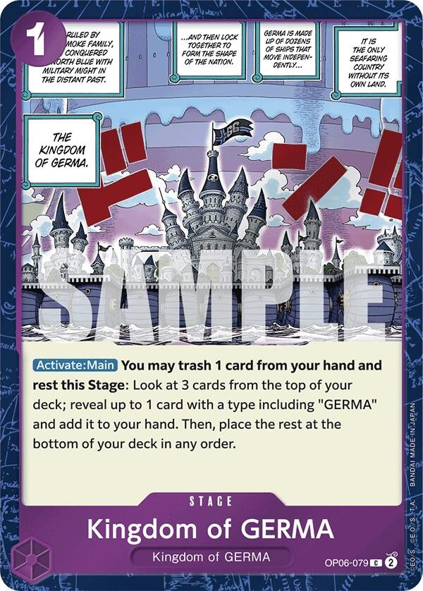 Image for Kingdom of GERMA (Jolly Roger Foil) (OP06-079) (Premium Booster -The Best-) (PRB-01) - One Piece Card Game