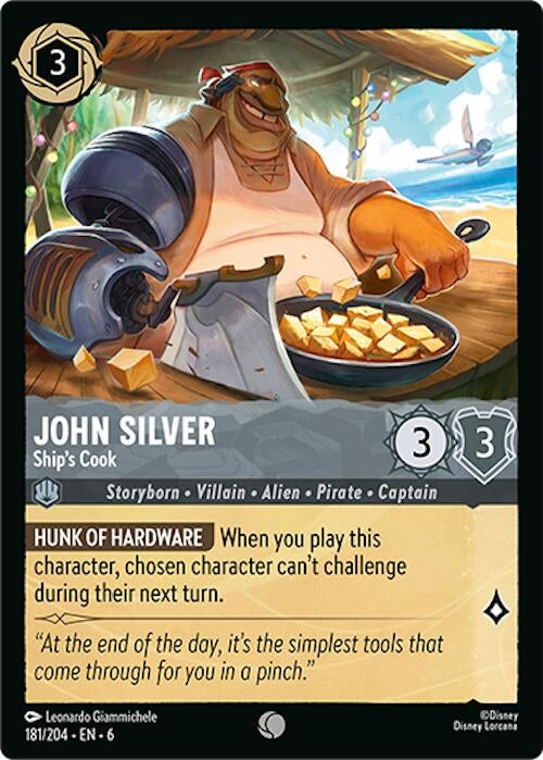 Image for John Silver - Ship's Cook (181/204) (Azurite Sea) (6) - Disney Lorcana