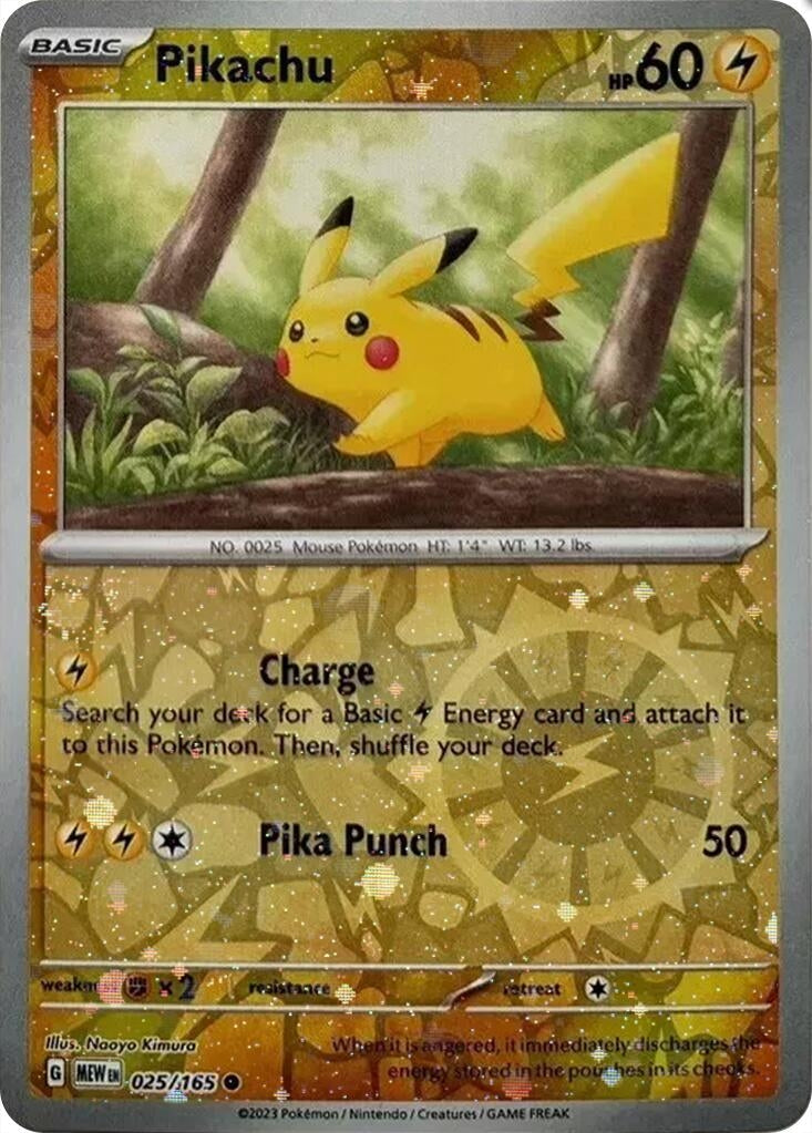 Image for Pikachu - 025/165 (Reverse Cosmos Holo) (Costco Exclusive) (025/165) (Miscellaneous Cards & Products) (MCAP) - Pokemon