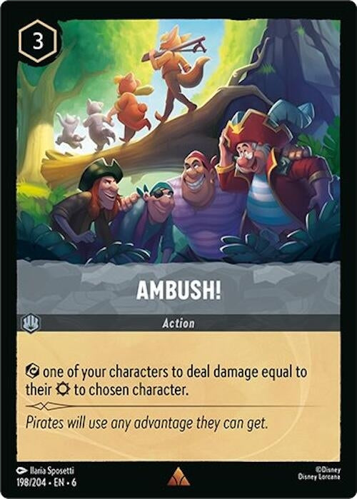 Image for Ambush! (198/204) (Azurite Sea) (6) - Disney Lorcana