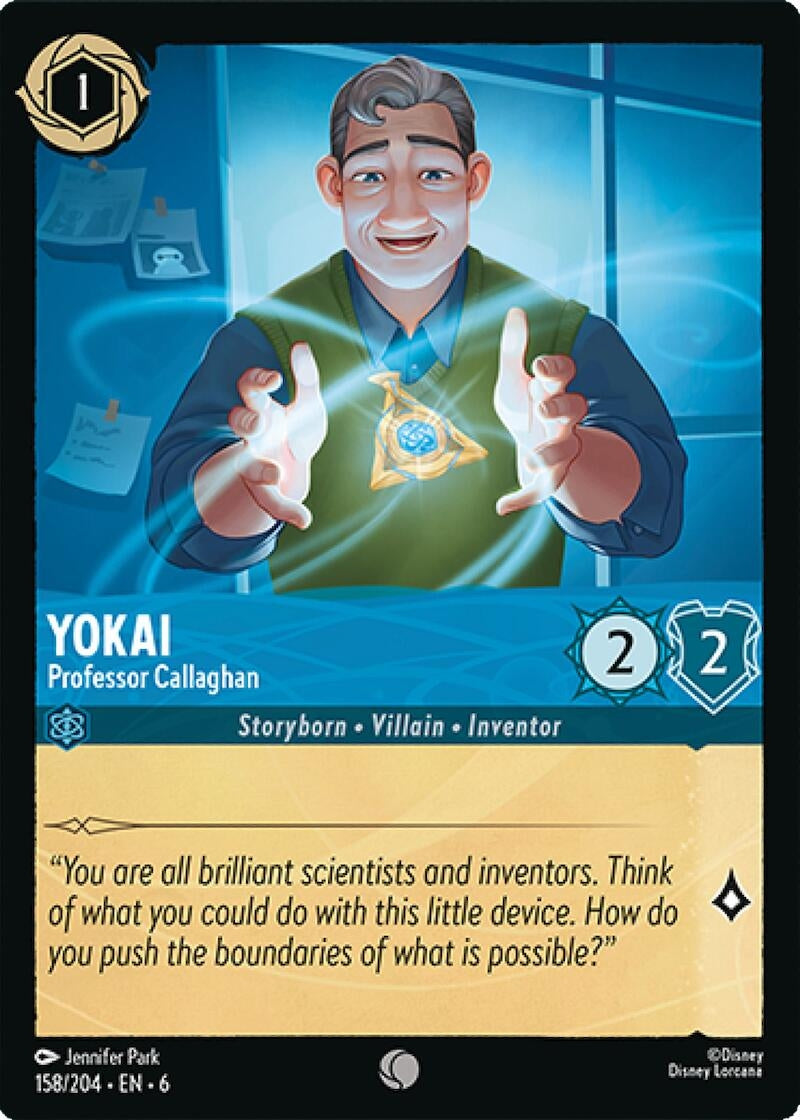 Image for Yokai - Professor Callaghan (158/204) (Azurite Sea) (6) - Disney Lorcana