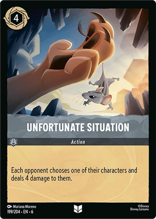 Image for Unfortunate Situation (199/204) (Azurite Sea) (6) - Disney Lorcana