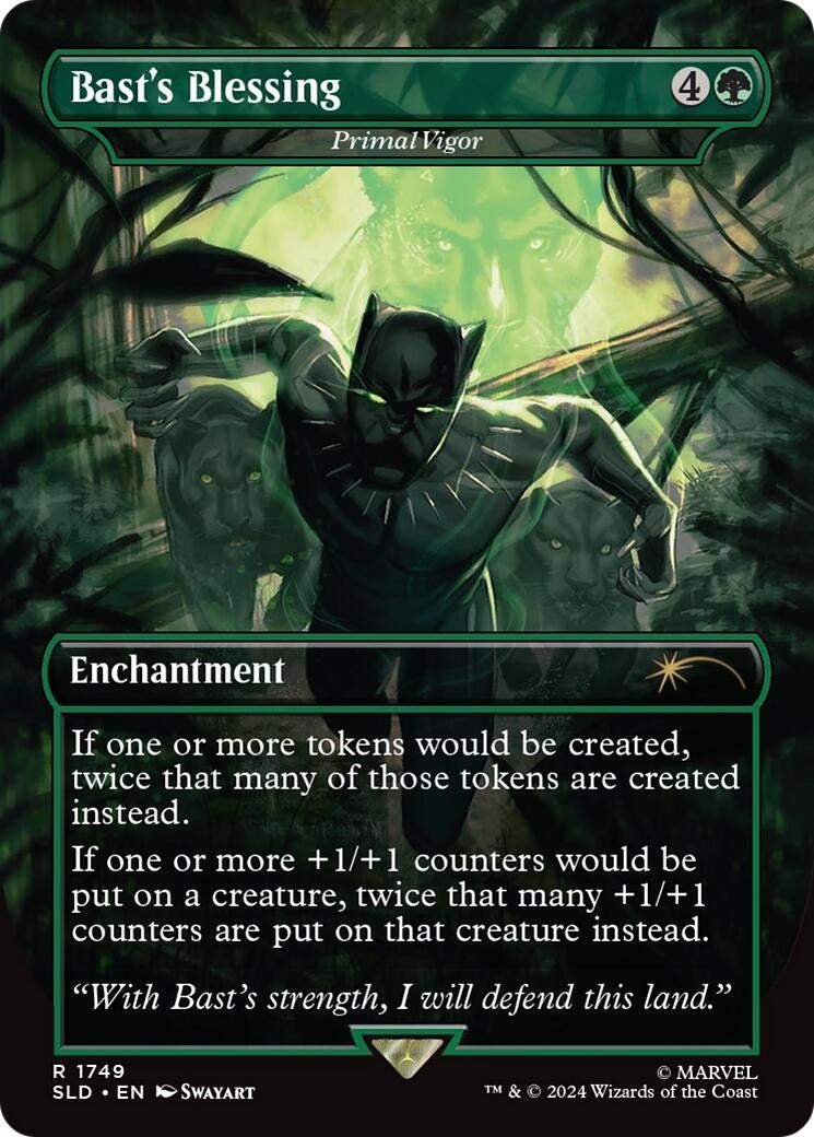 Bast's Blessing - Primal Vigor (Rainbow Foil) (1749) (Secret Lair Drop Series)