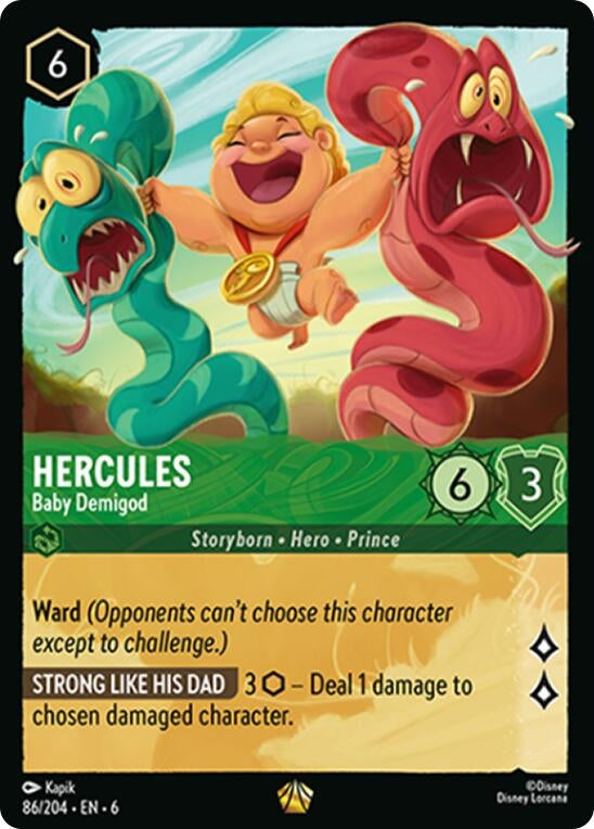 Image for Hercules - Baby Demigod (86/204) (Azurite Sea) (6) - Disney Lorcana