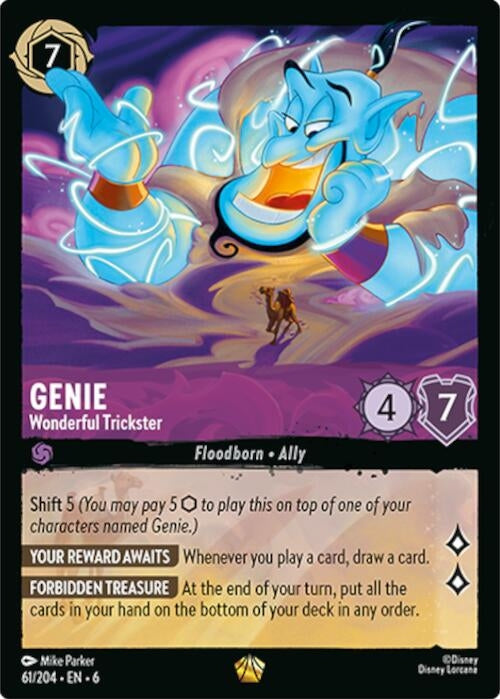 Image for Genie - Wonderful Trickster (61/204) (Azurite Sea) (6) - Disney Lorcana
