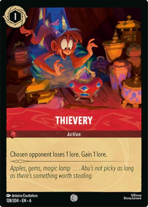 Image for Thievery (128/204) (Azurite Sea) (6) - Disney Lorcana