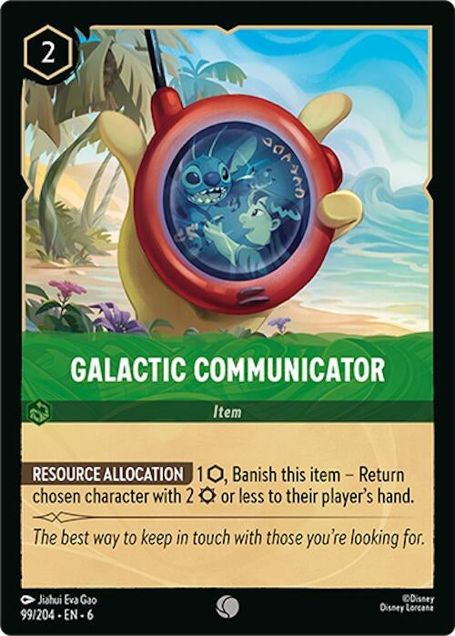 Image for Galactic Communicator (99/204) (Azurite Sea) (6) - Disney Lorcana