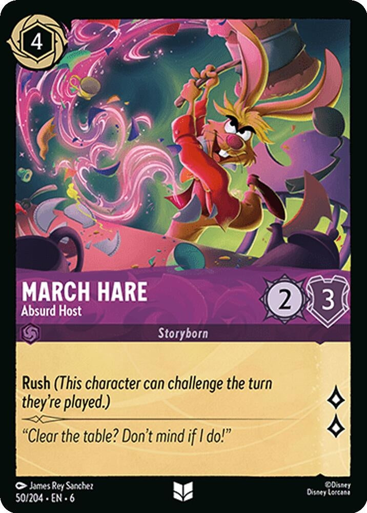 Image for March Hare - Absurd Host (50/204) (Azurite Sea) (6) - Disney Lorcana