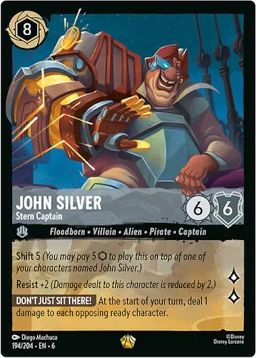 Image for John Silver - Stern Captain (194/204) (Azurite Sea) (6) - Disney Lorcana