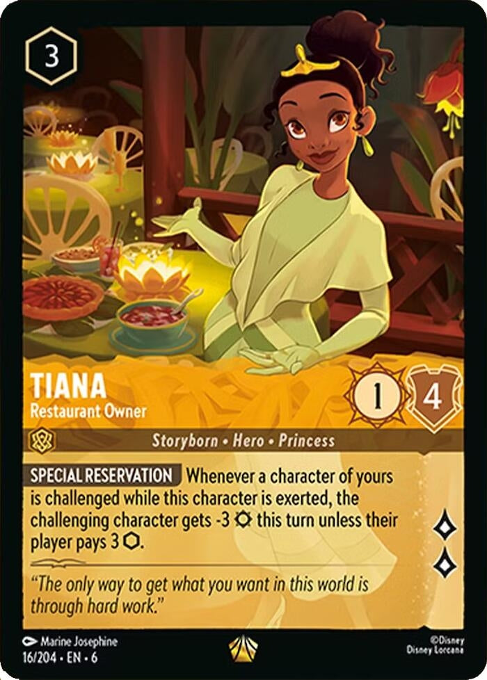 Image for Tiana - Restaurant Owner (16/204) (Azurite Sea) (6) - Disney Lorcana