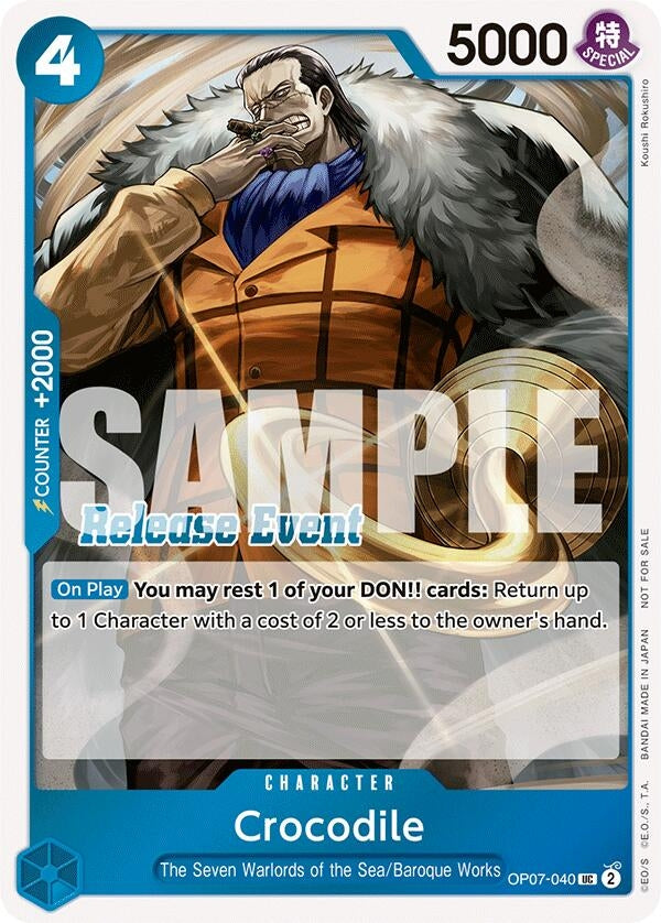Image for Crocodile (ST15 - ST20 Release Event Winner Pack) (OP07-040) (One Piece Promotion Cards) (OP-PR) - One Piece Card Game