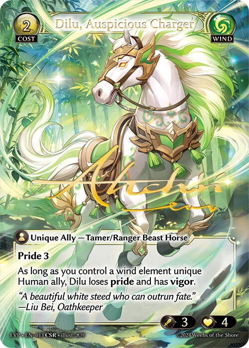 Image for Dilu, Auspicious Charger (CSR) (13) (Mortal Ambition Event Pack) (EVP3) - Grand Archive TCG