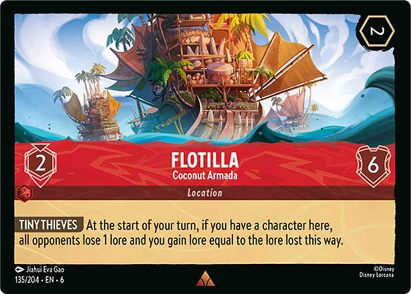 Image for Flotilla - Coconut Armada (135/204) (Azurite Sea) (6) - Disney Lorcana