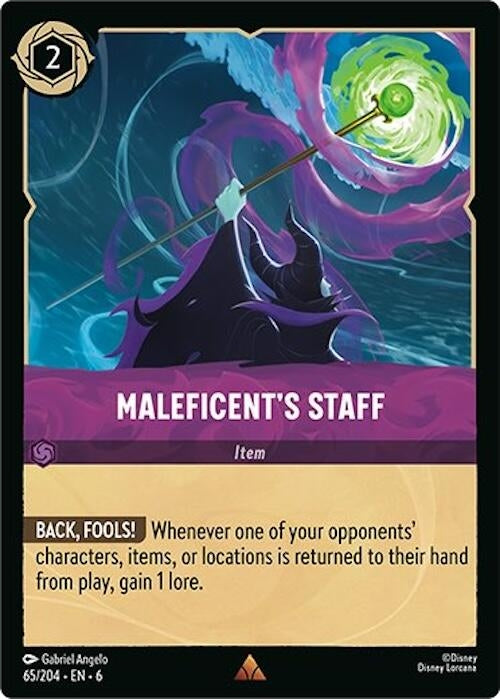 Image for Maleficent's Staff (65/204) (Azurite Sea) (6) - Disney Lorcana