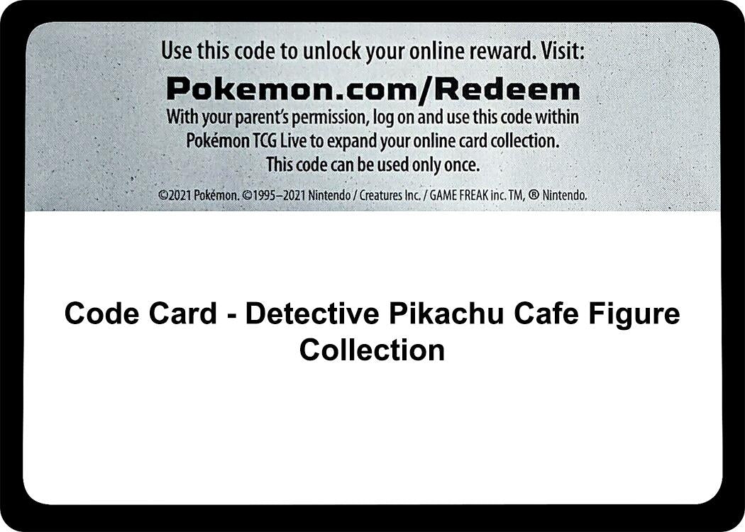 Image for Code Card - Detective Pikachu Cafe Figure Collection (Detective Pikachu) (DEP) - Pokemon