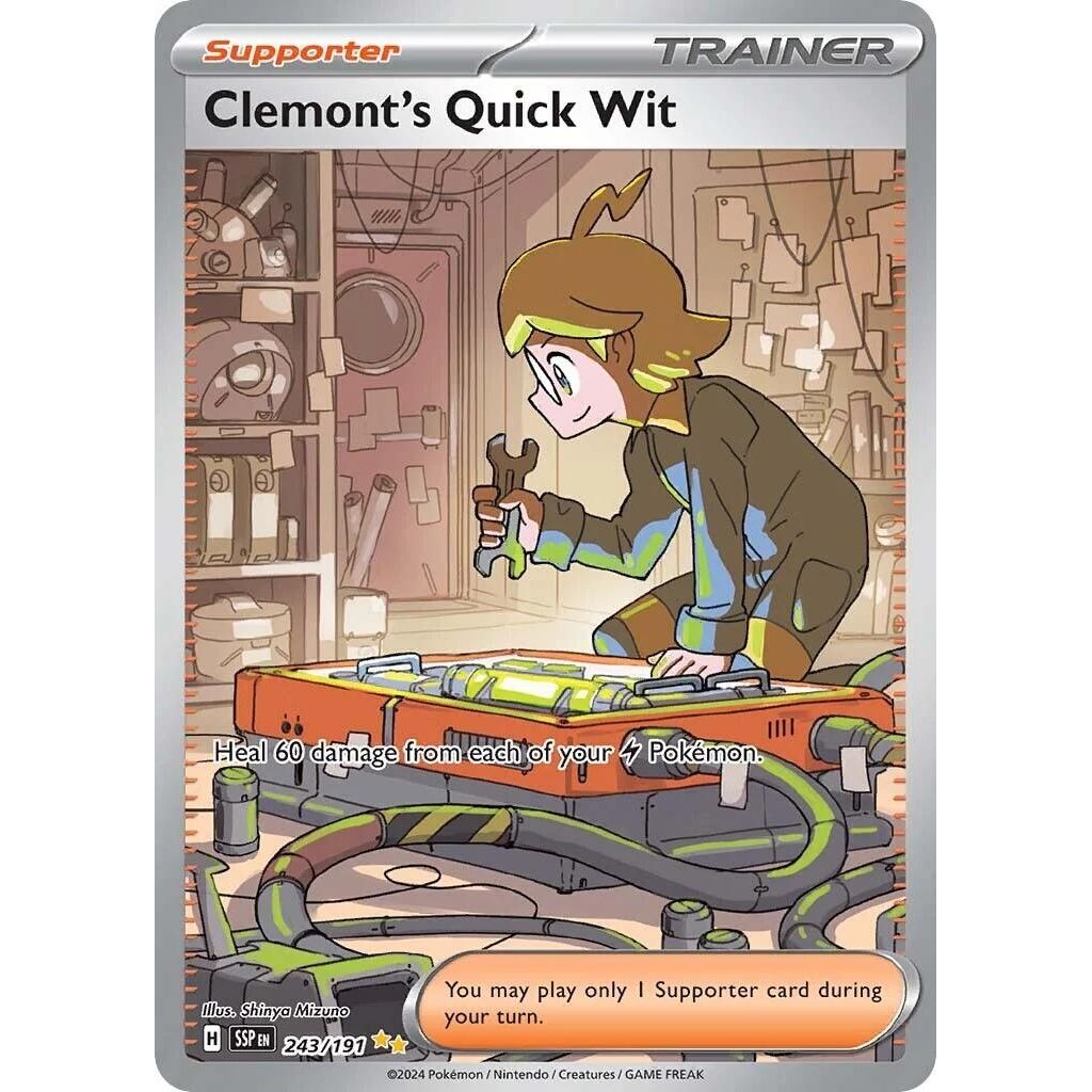 Clemont's Quick Wit (243/191) (SV08: Surging Sparks) - PokeBox USA