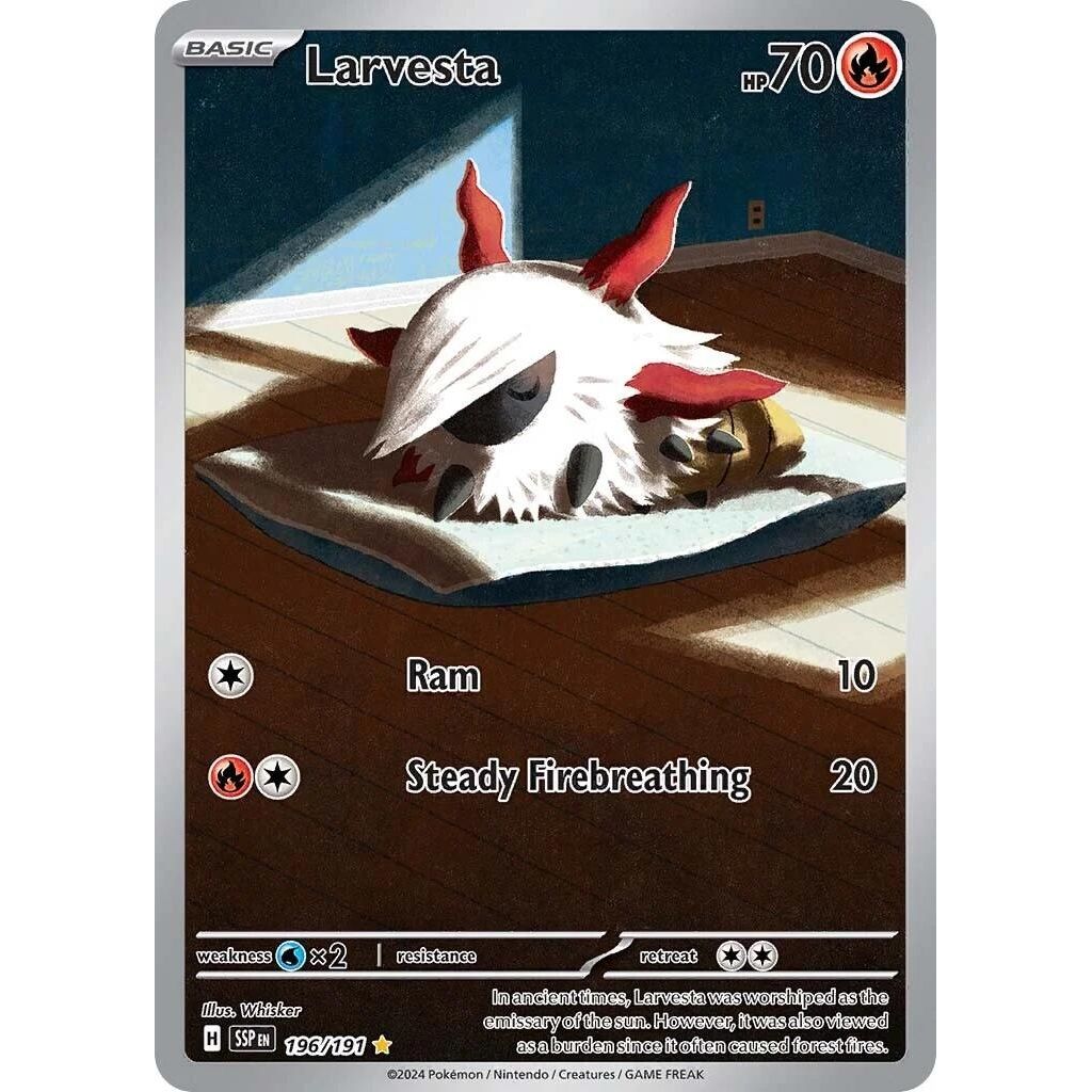 Larvesta (196/191) (SV08: Surging Sparks) - PokeBox USA