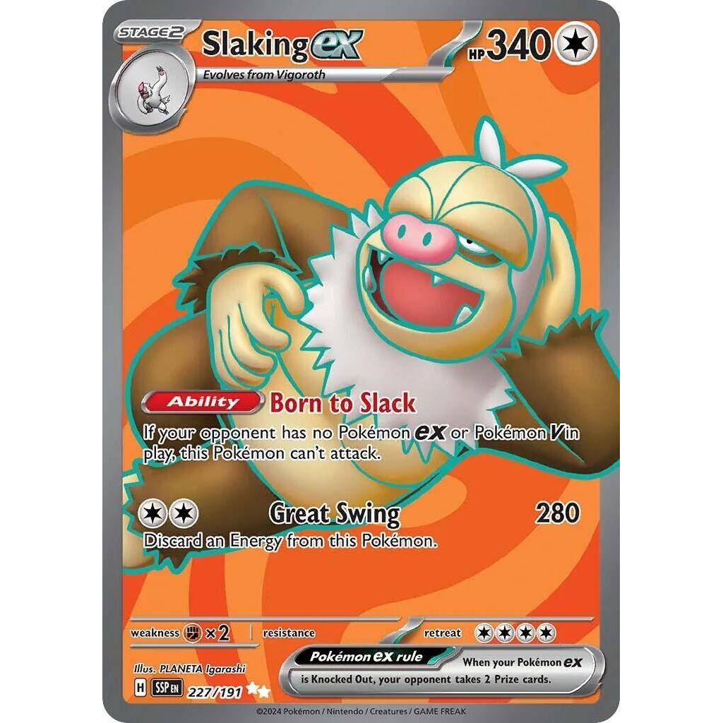 Slaking ex (227/191) (SV08: Surging Sparks) - PokeBox USA