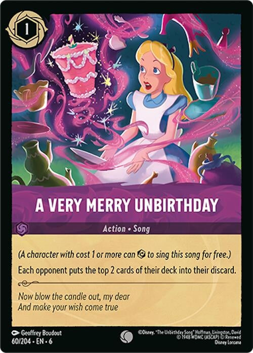 Image for A Very Merry Unbirthday (60/204) (Azurite Sea) (6) - Disney Lorcana