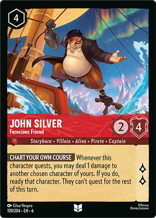 Image for John Silver - Ferocious Friend (109/204) (Azurite Sea) (6) - Disney Lorcana