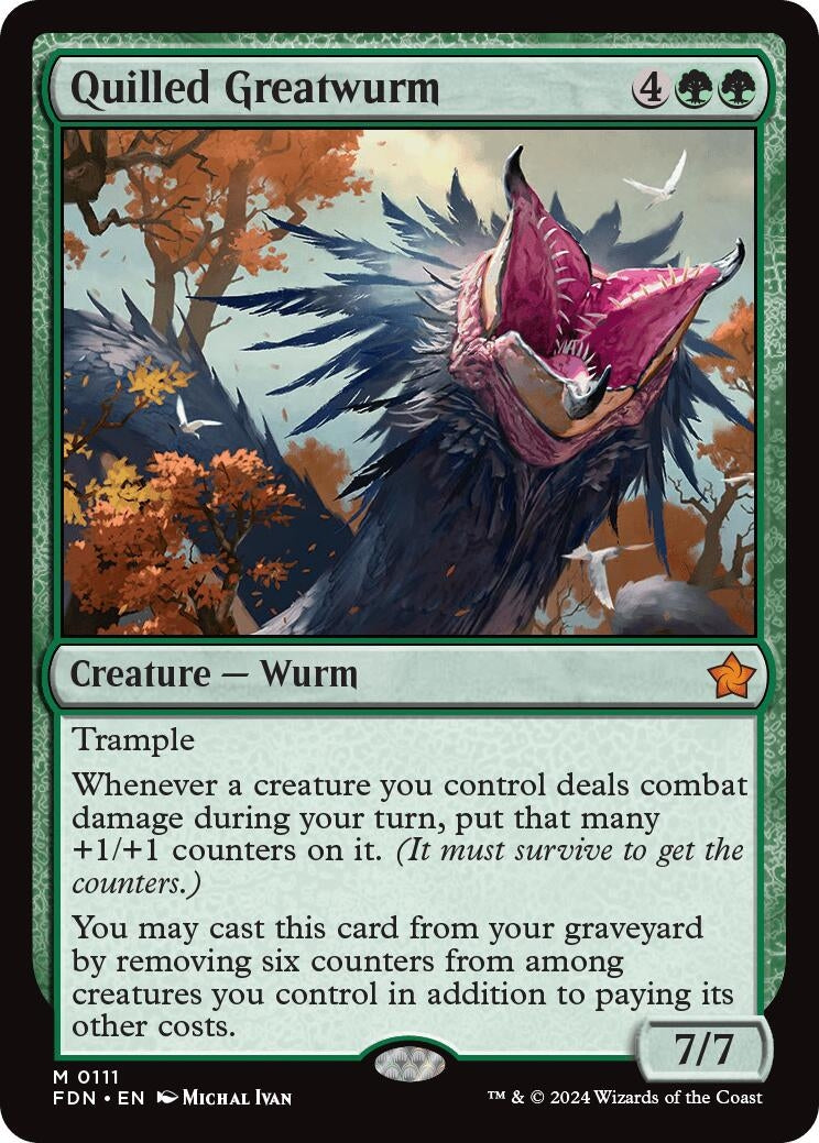 Quilled Greatwurm (111) (Foundations) - PokeBox USA