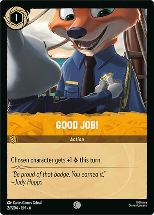 Image for Good Job! (27/204) (Azurite Sea) (6) - Disney Lorcana