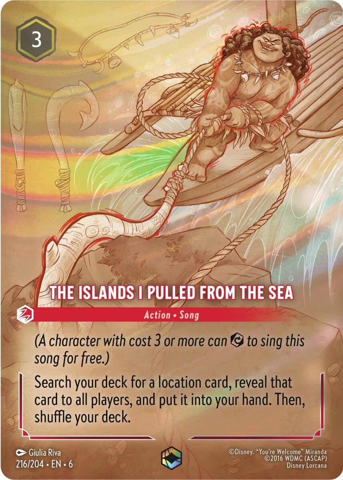 Image for The Islands I Pulled From The Sea (Enchanted) (216/204) (Azurite Sea) (6) - Disney Lorcana