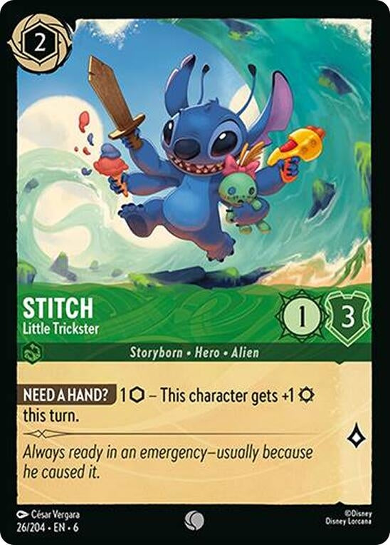 Image for Stitch - Little Trickster (26/204) (Azurite Sea) (6) - Disney Lorcana