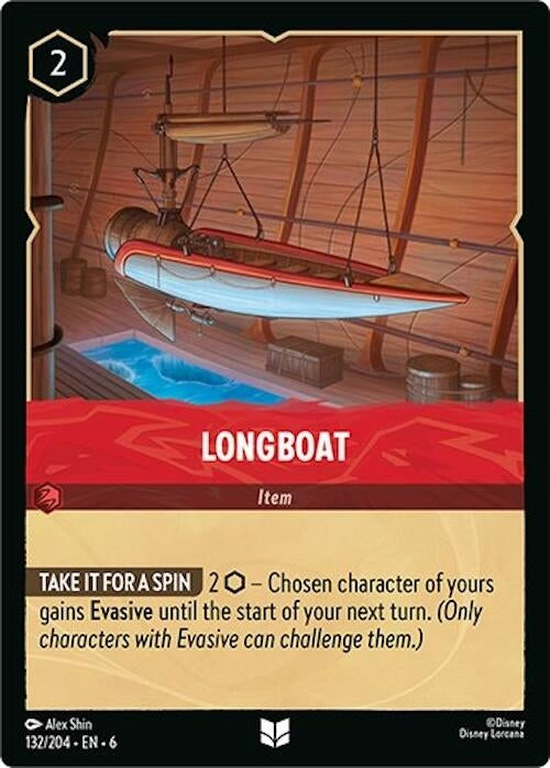 Image for Longboat (132/204) (Azurite Sea) (6) - Disney Lorcana