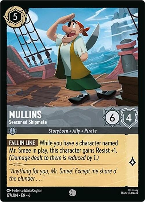 Image for Mullins - Seasoned Shipmate (177/204) (Azurite Sea) (6) - Disney Lorcana