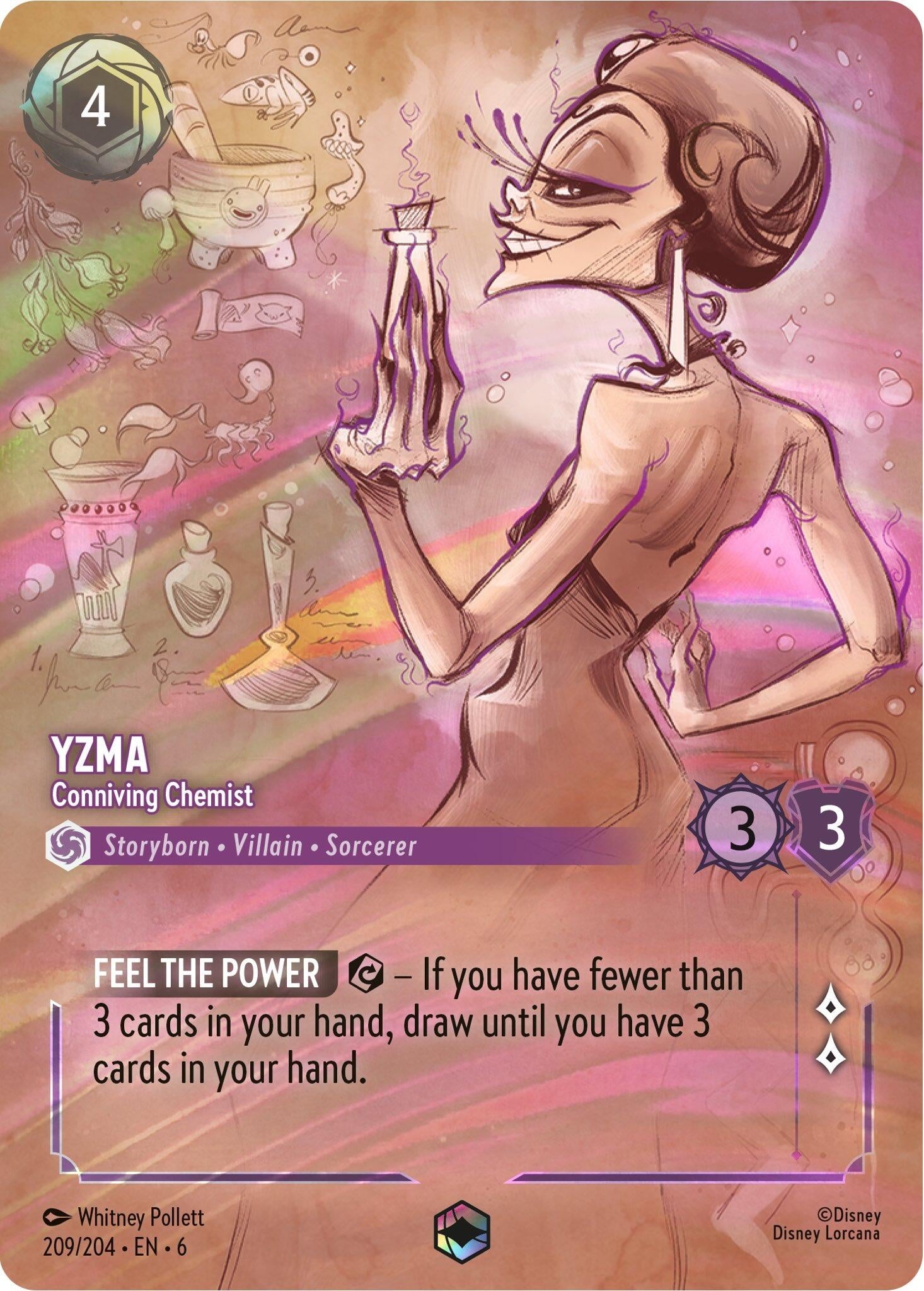 Image for Yzma - Conniving Chemist (Enchanted) (209/204) (Azurite Sea) (6) - Disney Lorcana