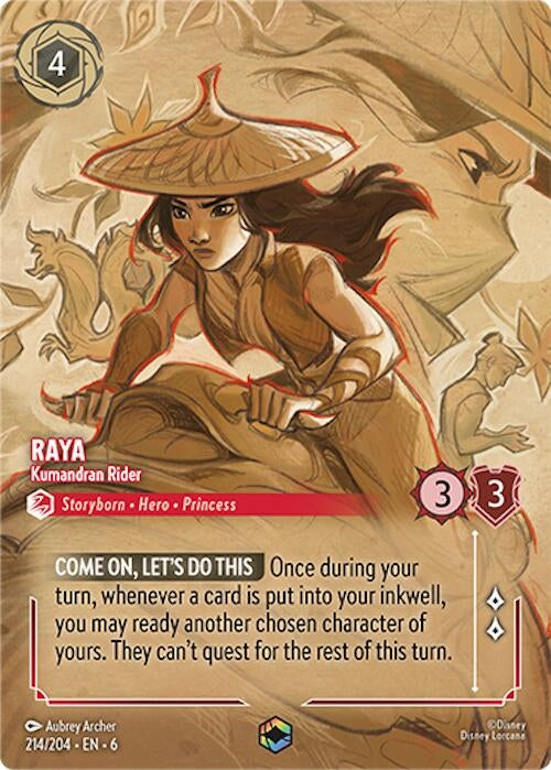 Image for Raya - Kumandran Rider (Enchanted) (214/204) (Azurite Sea) (6) - Disney Lorcana