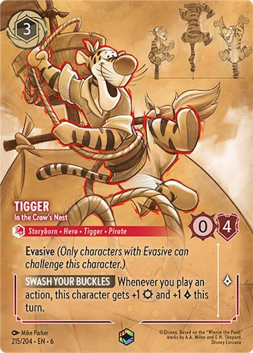 Image for Tigger - In the Crow's Nest (Enchanted) (215/204) (Azurite Sea) (6) - Disney Lorcana