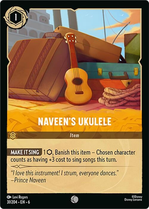 Image for Naveen's Ukulele (31/204) (Azurite Sea) (6) - Disney Lorcana