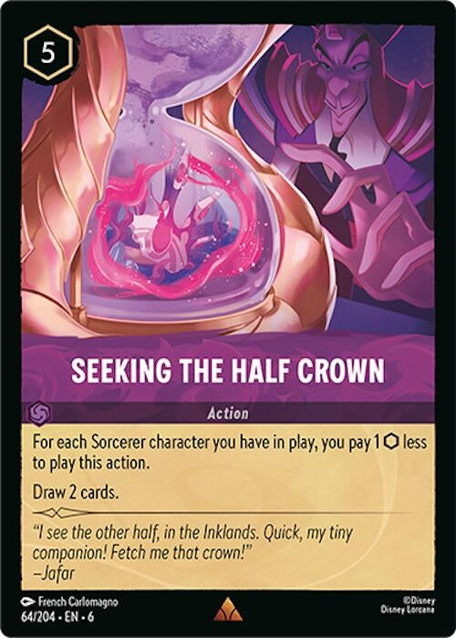 Image for Seeking the Half Crown (64/204) (Azurite Sea) (6) - Disney Lorcana