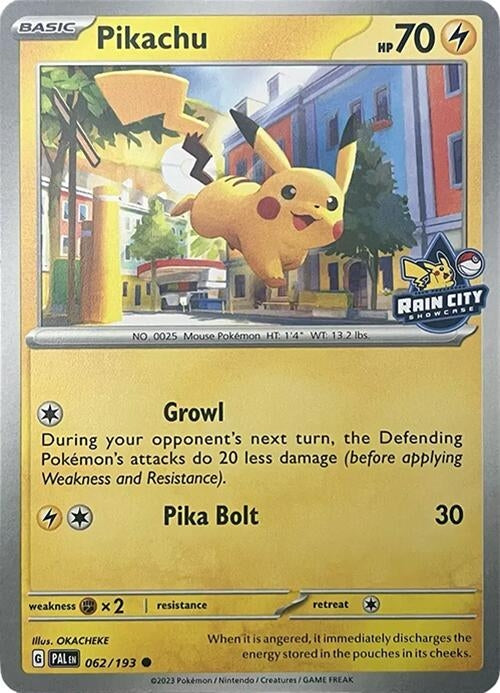 Image for Pikachu (Rain City Showcase) (062/193) (Miscellaneous Cards & Products) (MCAP) - Pokemon