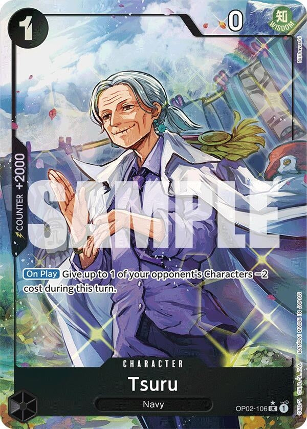 Image for Tsuru (Full Art) (OP02-106) (Premium Booster -The Best-) (PRB-01) - One Piece Card Game