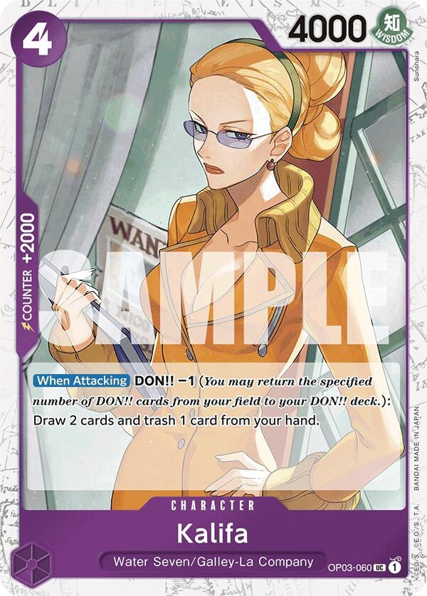 Image for Kalifa (Jolly Roger Foil) (OP03-060) (Premium Booster -The Best-) (PRB-01) - One Piece Card Game