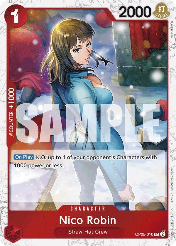 Image for Nico Robin (Jolly Roger Foil) (OP05-010) (Premium Booster -The Best-) (PRB-01) - One Piece Card Game
