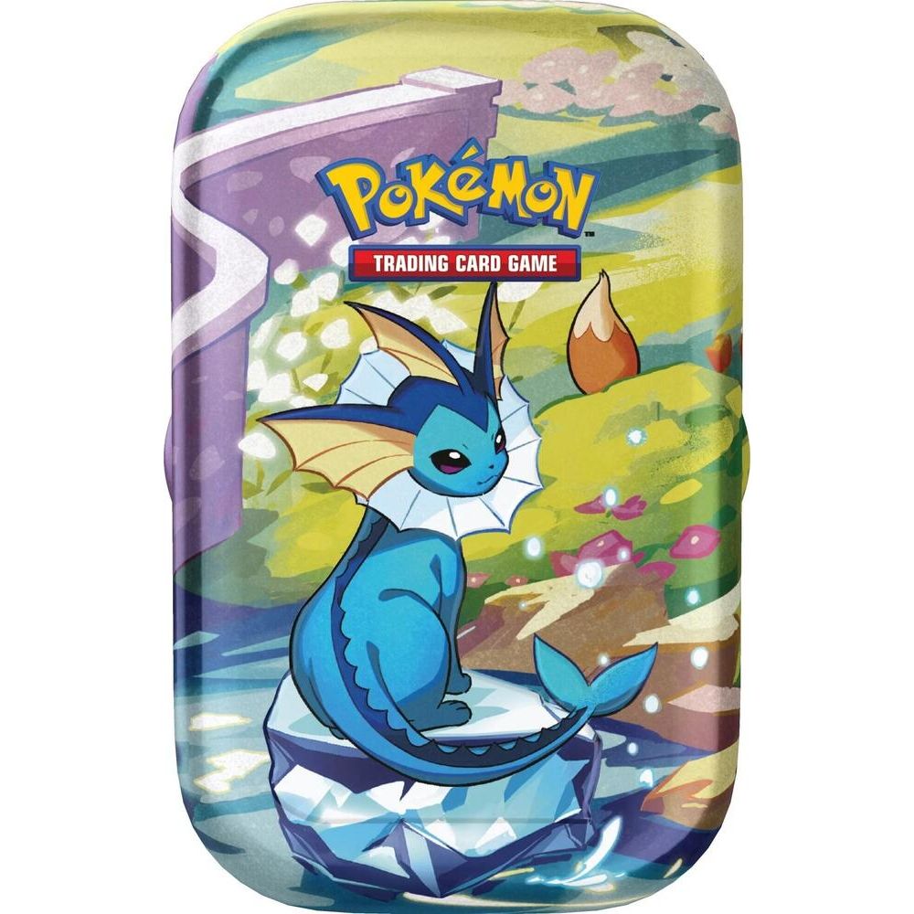 POKÉMON TCG Scarlet & Violet Prismatic Evolutions Mini Tin (Vaporeon) - PokeBox USA