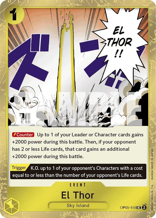 Image for El Thor (Jolly Roger Foil) (OP05-114) (Premium Booster -The Best-) (PRB-01) - One Piece Card Game