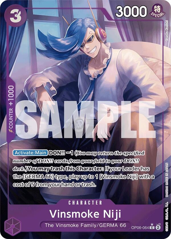 Image for Vinsmoke Niji (OP06-064) (Full Art) (OP06-064) (Premium Booster -The Best-) (PRB-01) - One Piece Card Game