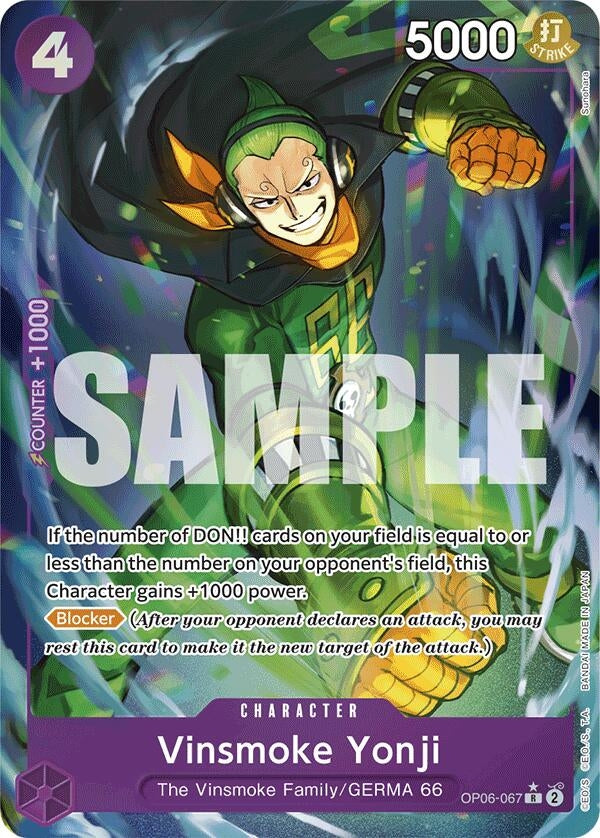 Image for Vinsmoke Yonji (OP06-067) (Full Art) (OP06-067) (Premium Booster -The Best-) (PRB-01) - One Piece Card Game