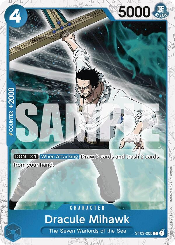 Image for Dracule Mihawk (ST03-005) (Jolly Roger Foil) (ST03-005) (Premium Booster -The Best-) (PRB-01) - One Piece Card Game
