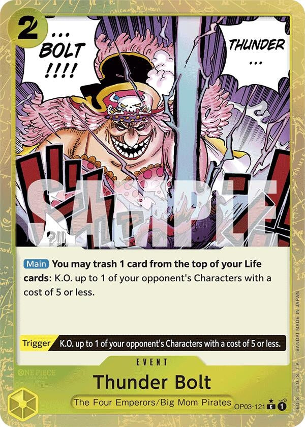 Image for Thunder Bolt (Textured Foil) (OP03-121) (Premium Booster -The Best-) (PRB-01) - One Piece Card Game