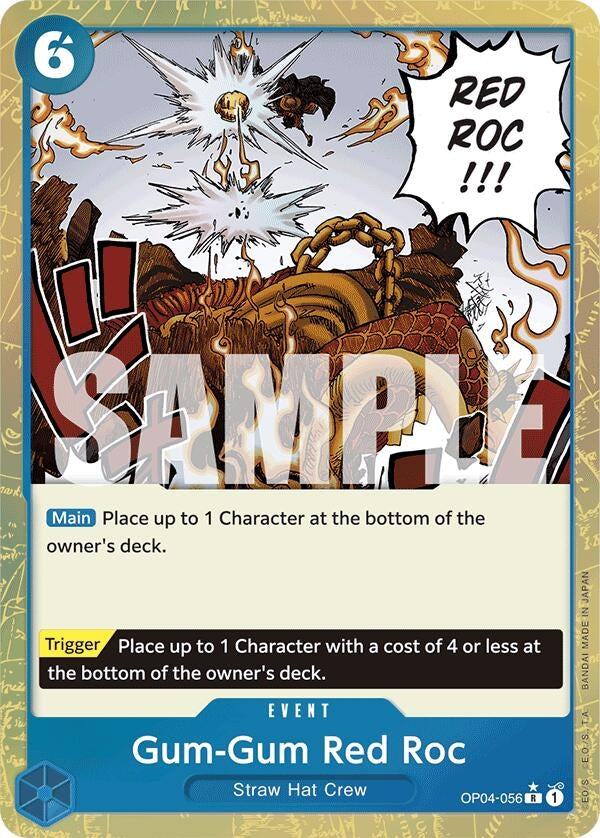 Gum-Gum Red Roc (Textured Foil) (OP04-056) (Premium Booster -The Best-)