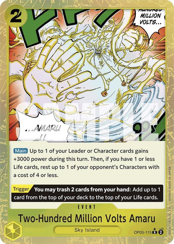 Image for Two-Hundred Million Volts Amaru (Textured Foil) (OP05-115) (Premium Booster -The Best-) (PRB-01) - One Piece Card Game