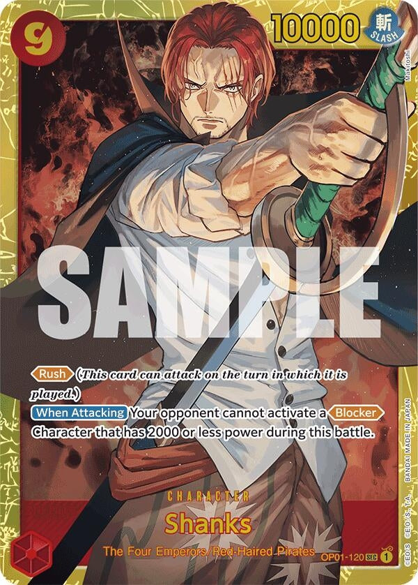 Image for Shanks (OP01-120) (Reprint) (OP01-120) (Premium Booster -The Best-) (PRB-01) - One Piece Card Game