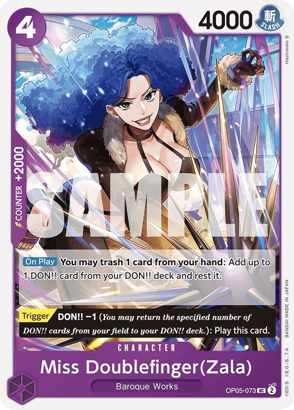 Image for Miss Doublefinger(Zala) (Reprint) (OP05-073) (Premium Booster -The Best-) (PRB-01) - One Piece Card Game